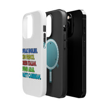 DistinctInk ToughCase for Apple iPhone, Compatible with MagSafe Charging - Speak English Kiss French Dress Italian