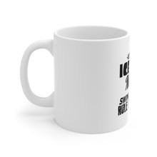 DistinctInk Glossy White Coffee / Tea Mug - When Ice Caps Melt Swimmer Rule the World