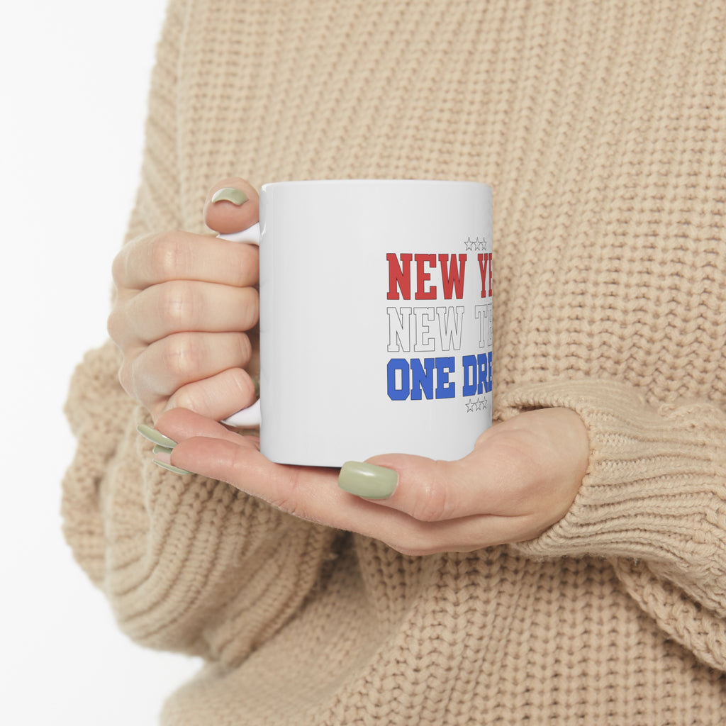 Glossy White Coffee / Tea Mug - New Year New Team One Dream, view 10