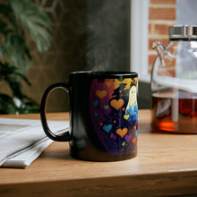 DistinctInk Black Coffee Mug - A Life Of Adventure for Halloween LGBTQ+ Pride