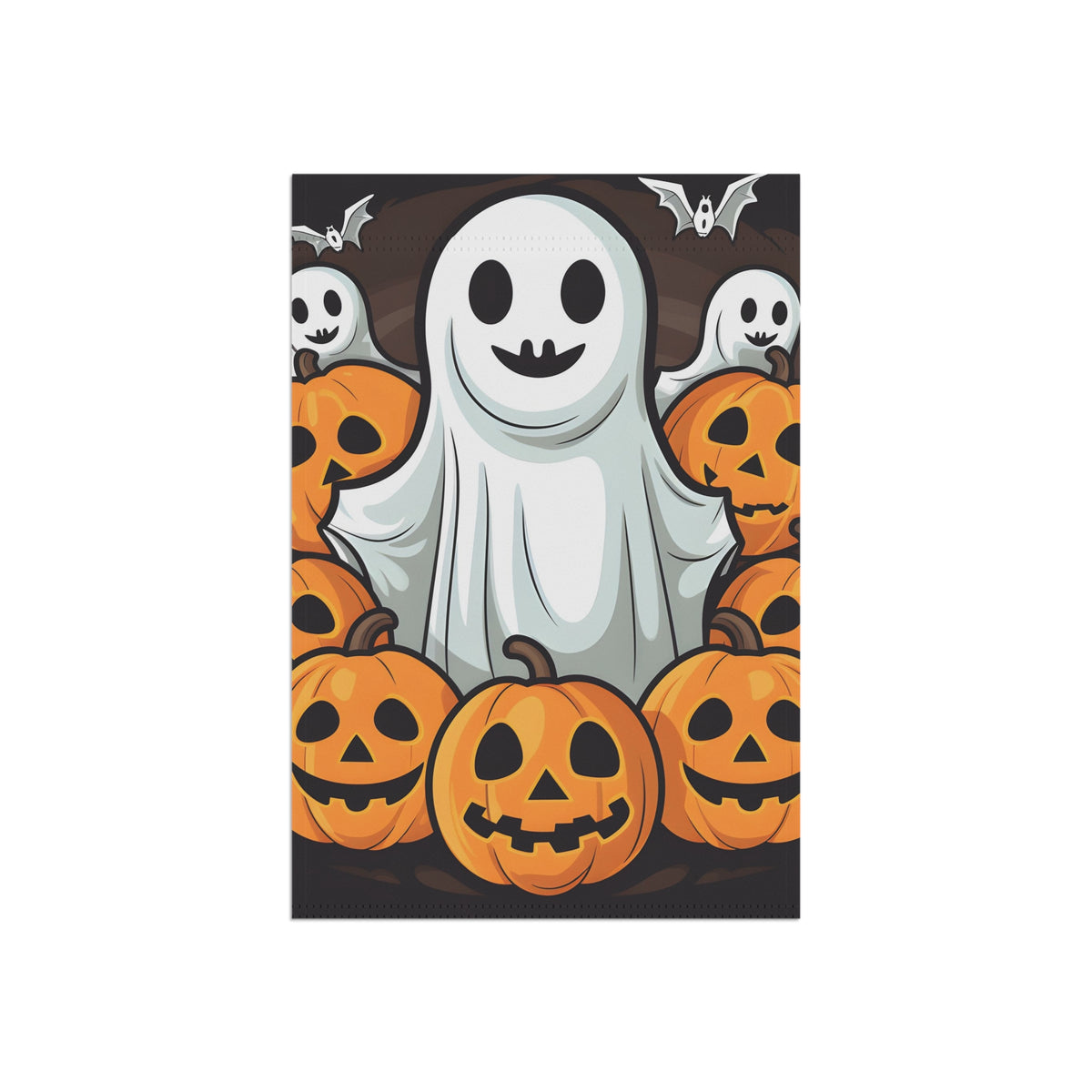 Garden & House Banner / Flag with "Spooky Skeleton Pumpkins" Design for Halloween, view 4