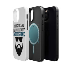 DistinctInk ToughCase for Apple iPhone, Compatible with MagSafe Charging - This Beard is Fueled by Moonshine