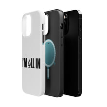 DistinctInk ToughCase for Apple iPhone, Compatible with MagSafe Charging - I'm All In - Poker Casino Cards Gambling