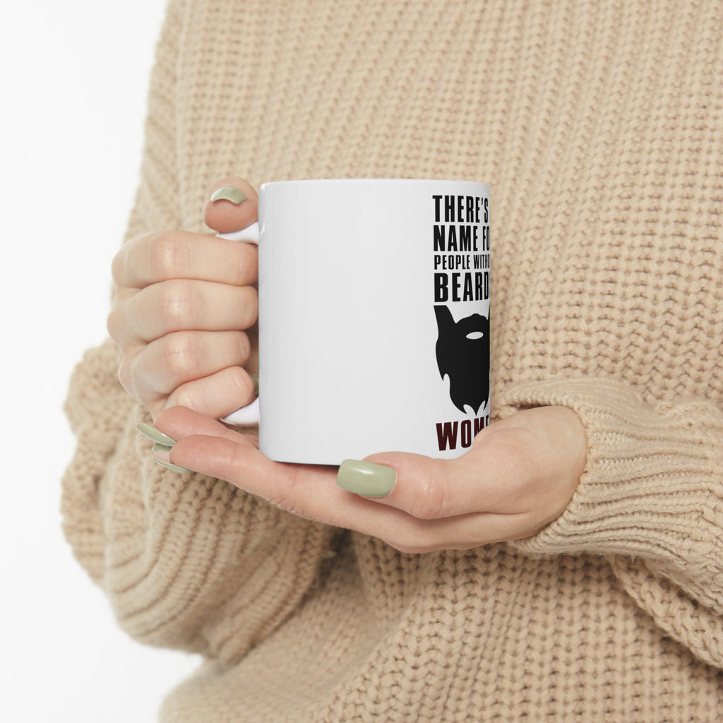 Glossy White Coffee / Tea Mug - Name For People Without Beards: Women, view 10