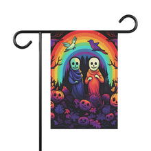DistinctInk Garden & House Banner Flag with Living Life to the Fullest Design for Halloween  LGBTQ+ Pride