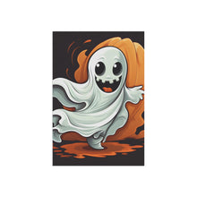 DistinctInk Garden & House Banner / Flag with Silly Specter Sprites Design for Halloween
