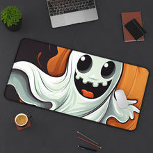 DistinctInk Desk Mat with Silly Specter Sprites Design for Halloween