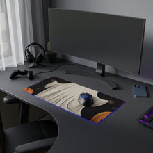 DistinctInk LED Gaming Mouse Pad with Ghastly Skeleton Pumpkin Design for Halloween
