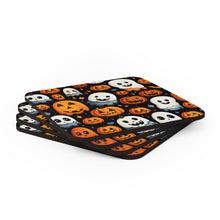 DistinctInk (Set of 4) Corkwood Coasters with Spooky Halloween NightDesign for Halloween