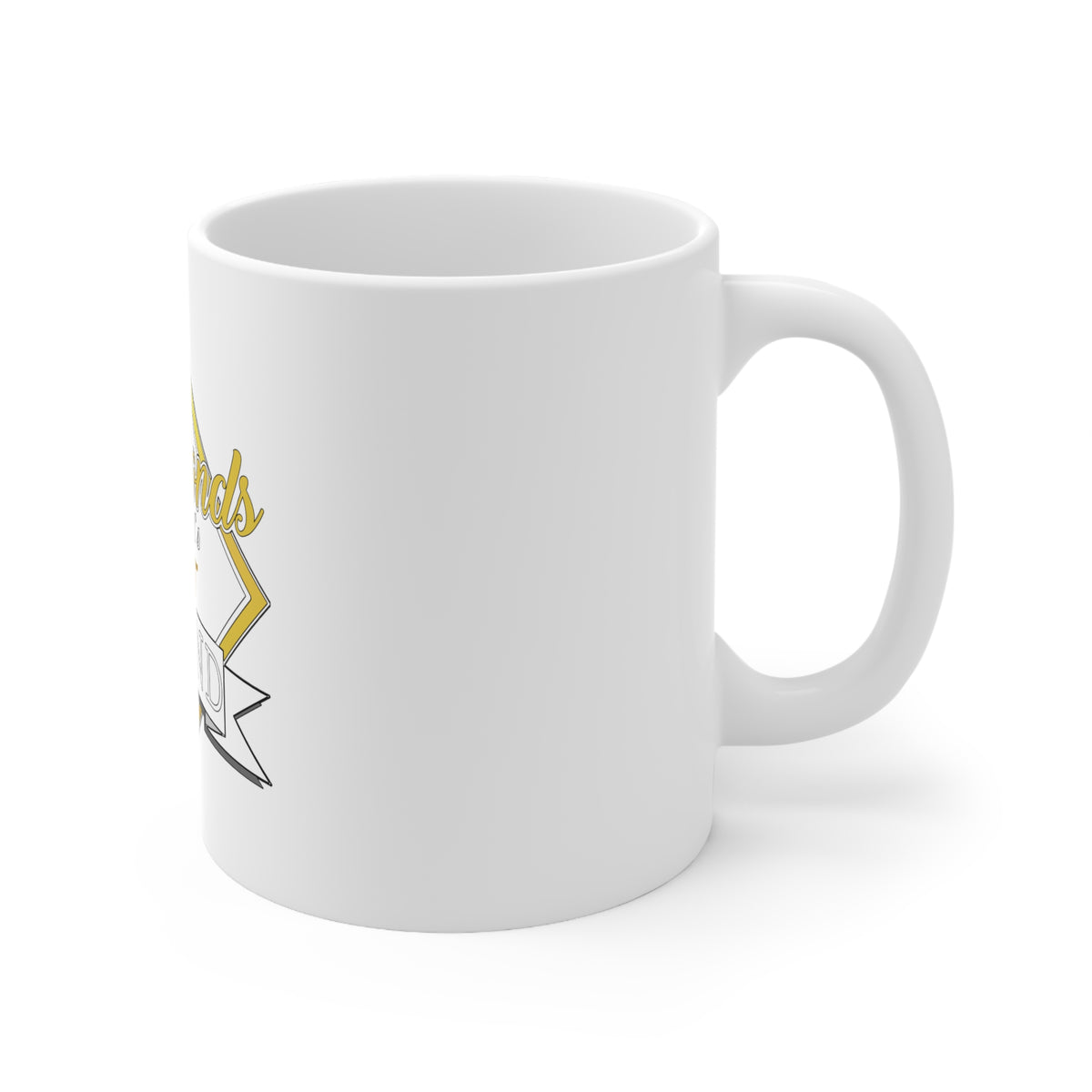 Glossy White Coffee / Tea Mug - Diamonds Are a Girl's Best Friend, view 3