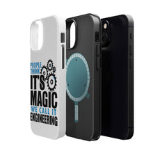 DistinctInk ToughCase for Apple iPhone, Compatible with MagSafe Charging - People Think It's Magic It's Engineering