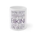 Glossy White Coffee / Tea Mug - Bikini Body Workout Plan Get Bikini Put On Body