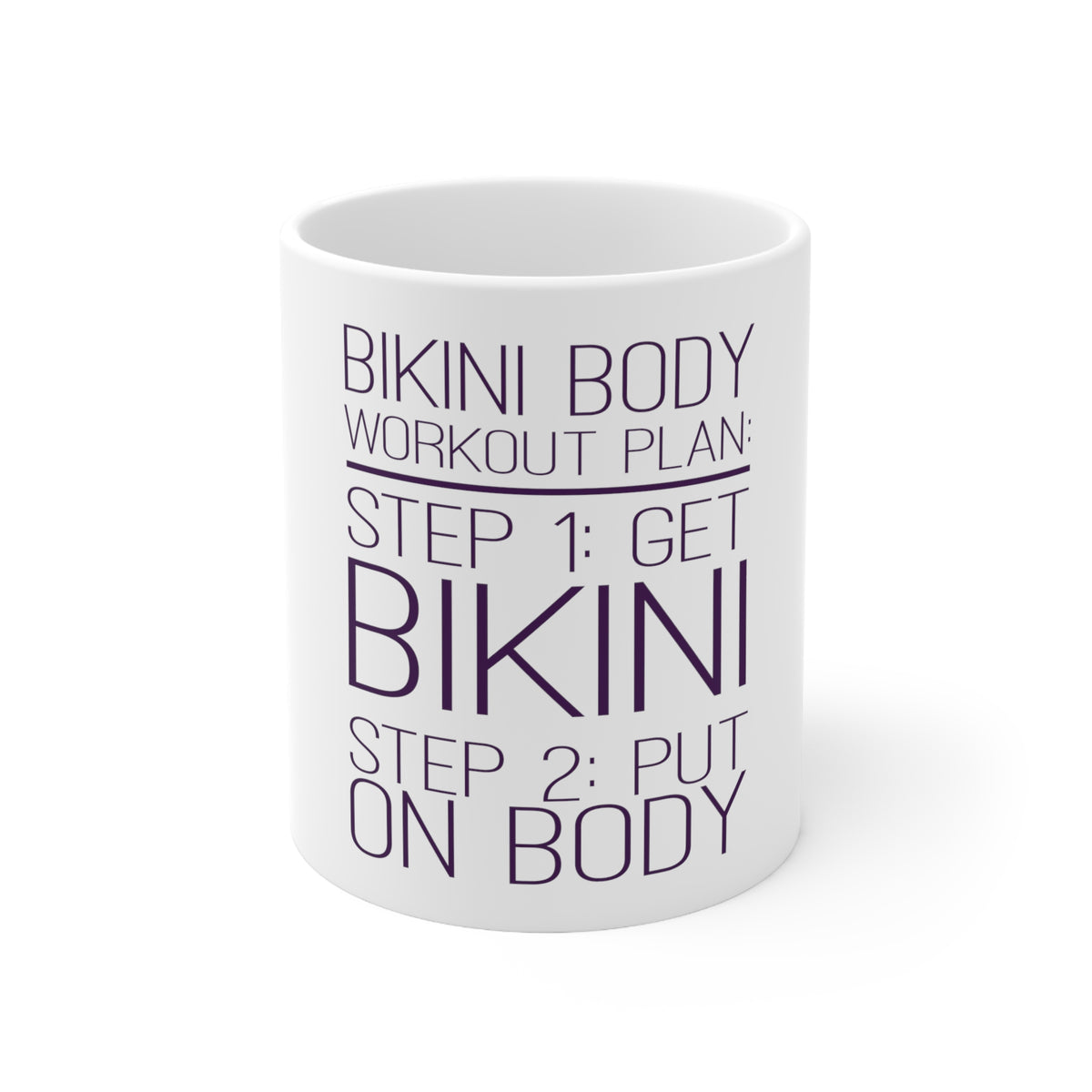 Glossy White Coffee / Tea Mug - Bikini Body Workout Plan Get Bikini Put On Body