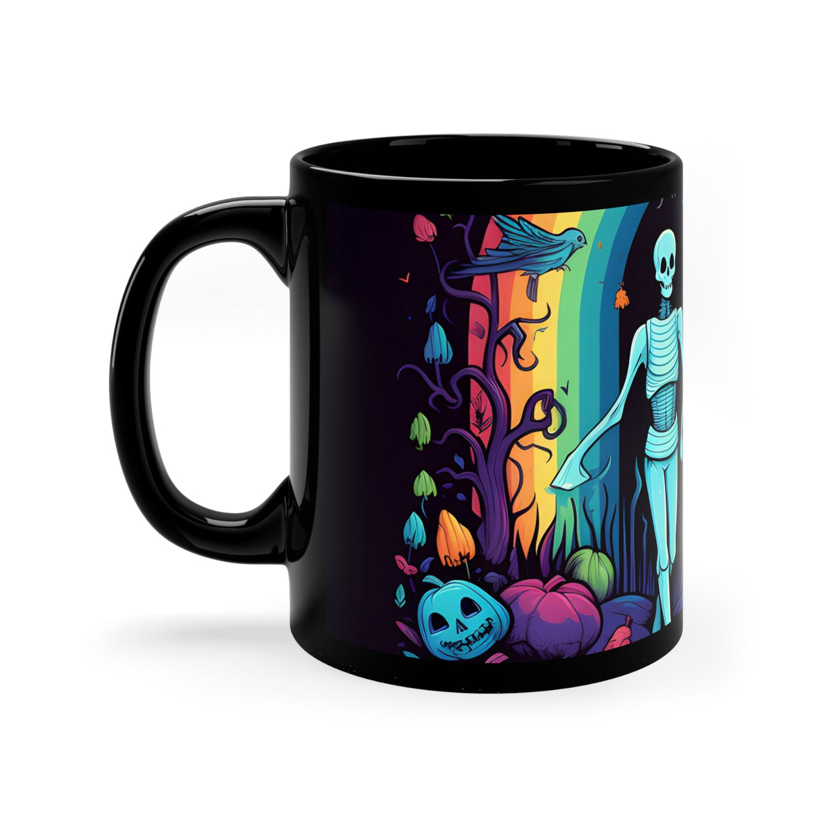 Black Coffee Mug - The Enduring Beauty of Writing for Halloween LGBTQ+ Pride, view 3