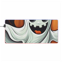 DistinctInk LED Gaming Mouse Pad with Silly Specter Sprites Design for Halloween