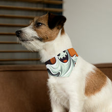 DistinctInk Adjustable Pet Banana Collar with Silly Specter Sprites Design for Halloween