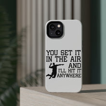 DistinctInk ToughCase for Apple iPhone, Compatible with MagSafe Charging - You Set It IN The Air And I'll Hit It Anywhere