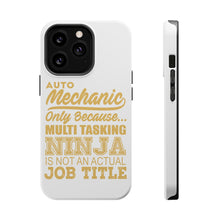DistinctInk ToughCase for Apple iPhone, Compatible with MagSafe Charging - Auto Mechanic Multi Tasking Ninja
