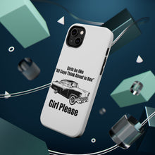 DistinctInk ToughCase for Apple iPhone, Compatible with MagSafe Charging - All Guys Think About is Sex - Cars!