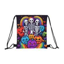 DistinctInk Drawstring Bag Backpack with Exploring Inner Knowledge Design for Halloween  LGBTQ+ Pride