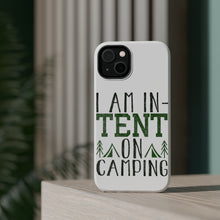 DistinctInk ToughCase for Apple iPhone, Compatible with MagSafe Charging - I Am In-TENT on Camping