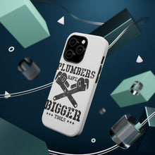 DistinctInk ToughCase for Apple iPhone, Compatible with MagSafe Charging - Plumbers Have Bigger Tools
