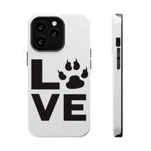 DistinctInk ToughCase for Apple iPhone, Compatible with MagSafe Charging - Love - Dog Paw