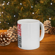 DistinctInk Glossy White Coffee / Tea Mug - I Like Watching Sports Getting Drunk Yelling