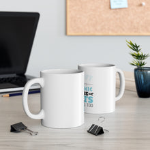 DistinctInk Glossy White Coffee / Tea Mug - Aircraft Mechanic Pilots Need Heroes Too