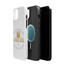DistinctInk ToughCase for Apple iPhone, Compatible with MagSafe Charging - I Drink Beer & I Know Things