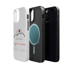 DistinctInk ToughCase for Apple iPhone, Compatible with MagSafe Charging - Nurse - Not All Super Heroes Wear Capes