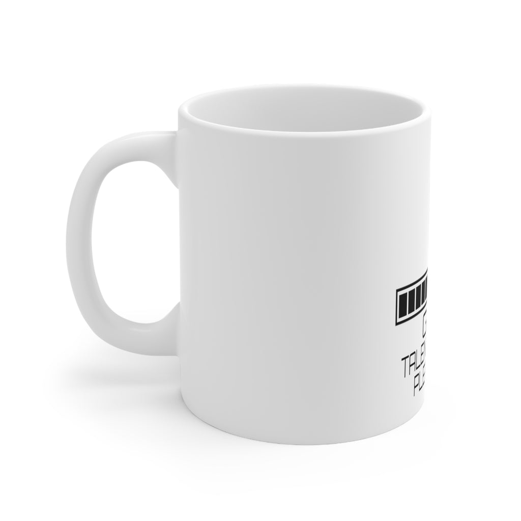 Glossy White Coffee / Tea Mug - Golf Talent Loading Please Wait, view 2