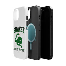 DistinctInk ToughCase for Apple iPhone, Compatible with MagSafe Charging - Snakes Are My Passion