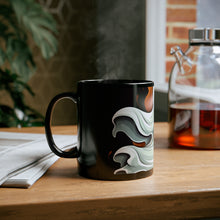 DistinctInk Black Coffee Mug - Silly Specter Sprites for Halloween