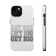 DistinctInk ToughCase for Apple iPhone, Compatible with MagSafe Charging - Eat Big Lift Big Get Big