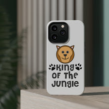 DistinctInk ToughCase for Apple iPhone, Compatible with MagSafe Charging - King of the Jungle - Lion