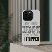DistinctInk ToughCase for Apple iPhone, Compatible with MagSafe Charging - Smell Like Horse Treats, Shampoo, Manure