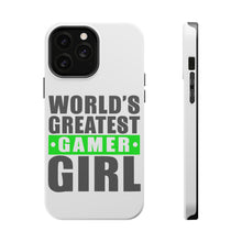 DistinctInk ToughCase for Apple iPhone, Compatible with MagSafe Charging - World's Greatest Gamer Girl Video Games