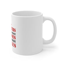 DistinctInk Glossy White Coffee / Tea Mug - Firefights Have Longest Hoses and Biggest Nozzles