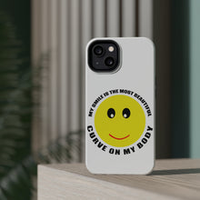 DistinctInk ToughCase for Apple iPhone, Compatible with MagSafe Charging - My Smile Most Beautiful Curve on My Body