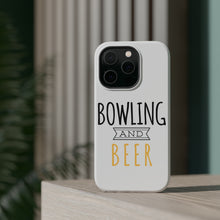 DistinctInk ToughCase for Apple iPhone, Compatible with MagSafe Charging - Bowling and Beer