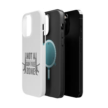 DistinctInk ToughCase for Apple iPhone, Compatible with MagSafe Charging - Not a Gun Free Zone