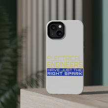 DistinctInk ToughCase for Apple iPhone, Compatible with MagSafe Charging - Electrical Engineers Have the Right Spark