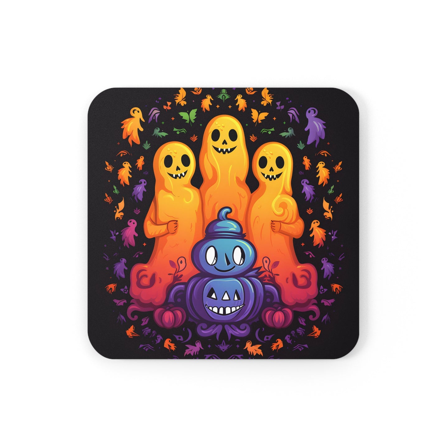 DistinctInk (Set of 4) Corkwood Coasters with Finding Your Purpose in LifeDesign for Halloween LGBTQ+ Pride