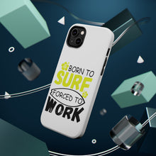 DistinctInk ToughCase for Apple iPhone, Compatible with MagSafe Charging - Born to Surf Forced to Work