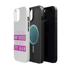 DistinctInk ToughCase for Apple iPhone, Compatible with MagSafe Charging - If At First You Don't Succeed Fix Ponytail Try Again