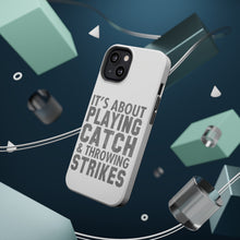 DistinctInk ToughCase for Apple iPhone, Compatible with MagSafe Charging - It's About Playing Catch & Throwing Strikes