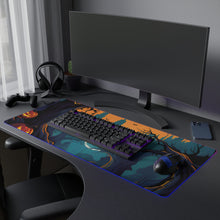 DistinctInk LED Gaming Mouse Pad with Haunted Evening Nightmare Design for Halloween