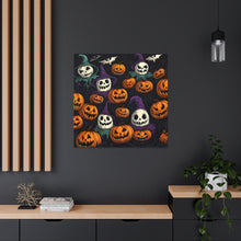 DistinctInk Canvas Wall Art with "Halloween Haunts and Pumpkin Pals" for Halloween