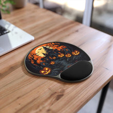 DistinctInk Mouse Pad with Wrist Rest  with Darkness Falls on Halloween Design for Halloween